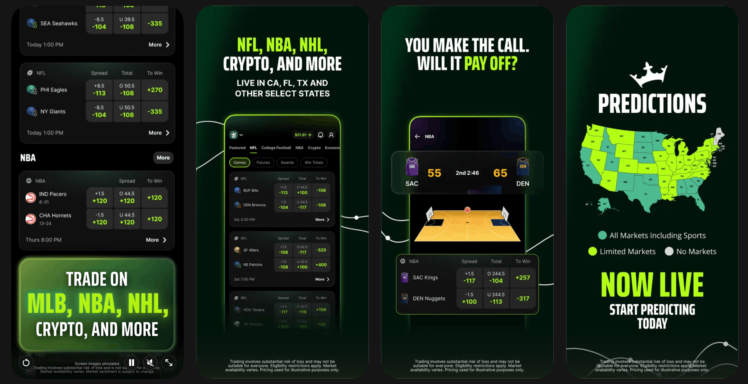 DraftKings Predictions app store images